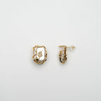 Natural Saltwater Pearls with Roman Seed Pearls in 10K gold-plated Silver Set