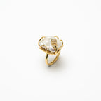 Natural Saltwater Pearls with Roman Seed Pearls in 10K gold-plated Silver Set