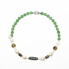 Roman Baroque Natural Saltwater Pearls with Hotan and Dzi Beads (Collector’s Edition)