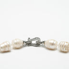 Roman Numeral Patterned Saltwater Pearls with Jade and Dzi bead  (Collector's Edition)