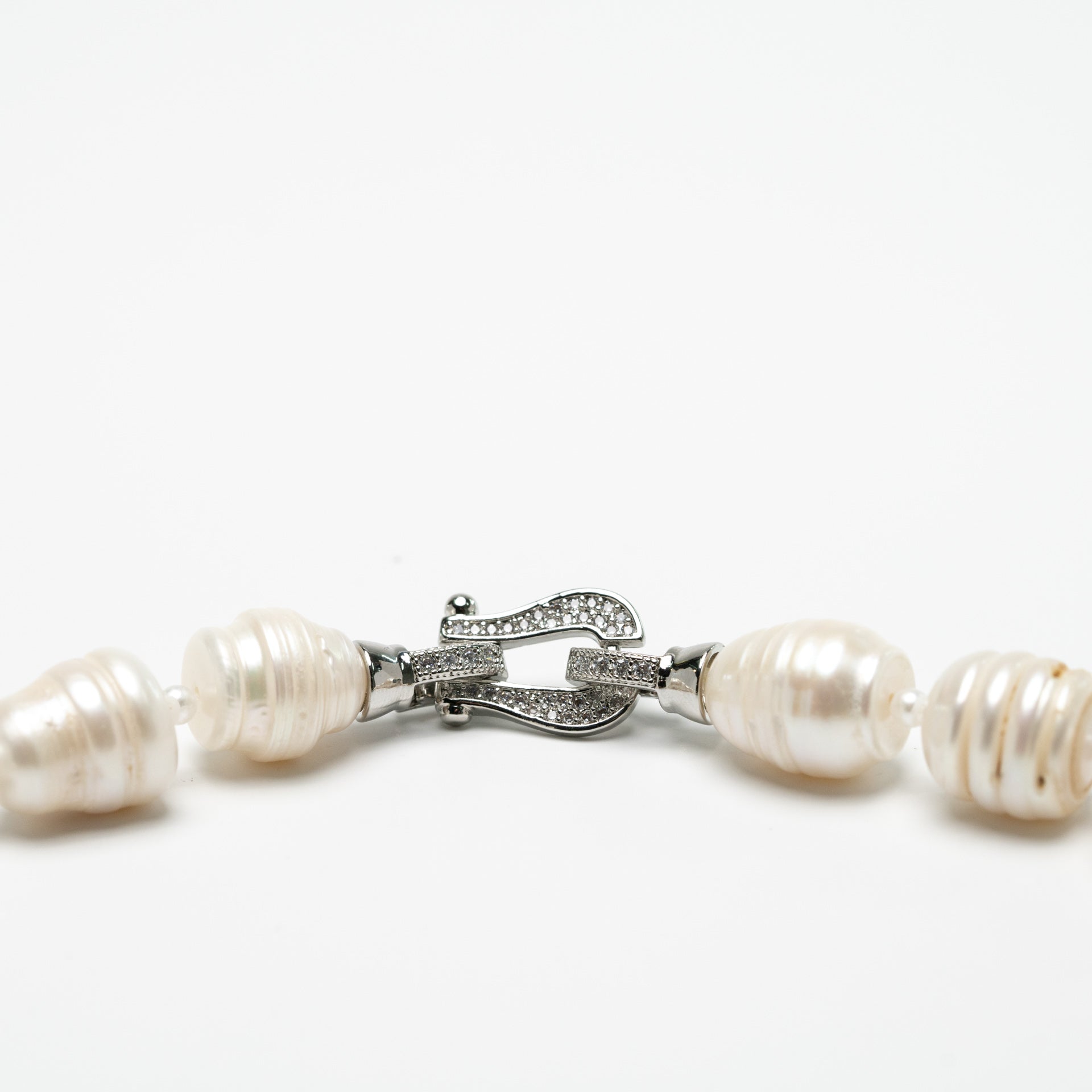 Roman Numeral Patterned Saltwater Pearls with Jade and Dzi bead  (Collector's Edition)