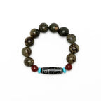 Nepalese Bodhi Beads, Japanese Blue and Red Agate, Tibetan Dzi Bead