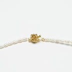 Natural Saltwater Pearls with Roman Seed Pearls in 10K gold-plated Silver Set