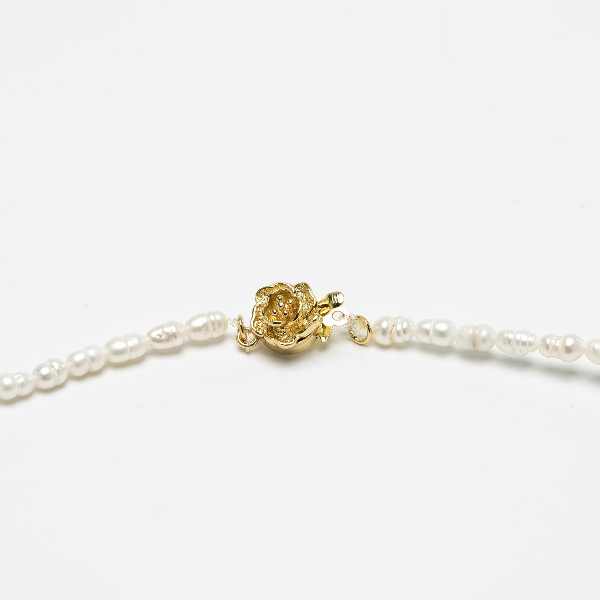 Natural Saltwater Pearls with Roman Seed Pearls in 10K gold-plated Silver Set